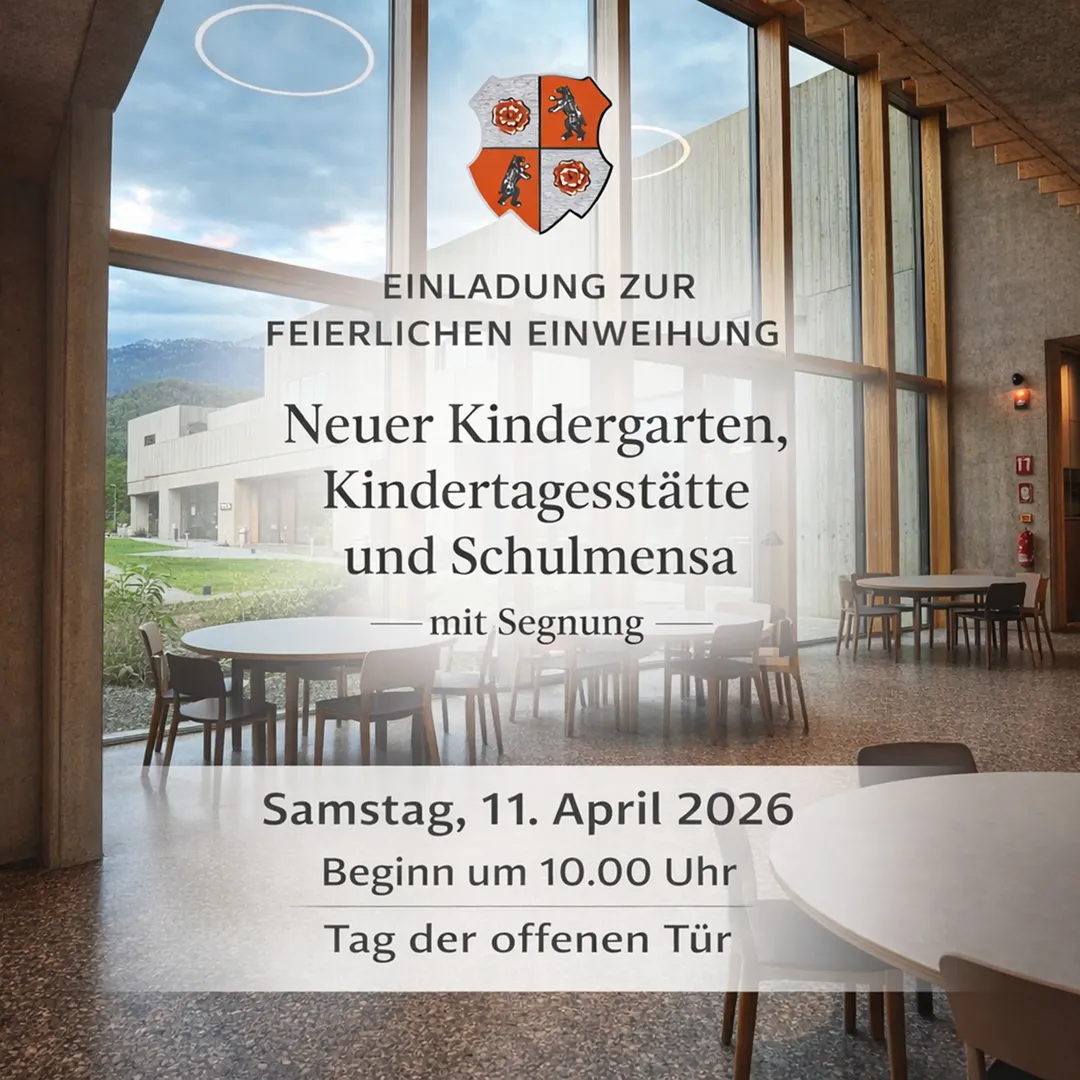 Gemeinde Tisens Inaugurazione del nuovo asilo a Tesimo – Giornata delle porte aperte l’11 aprile