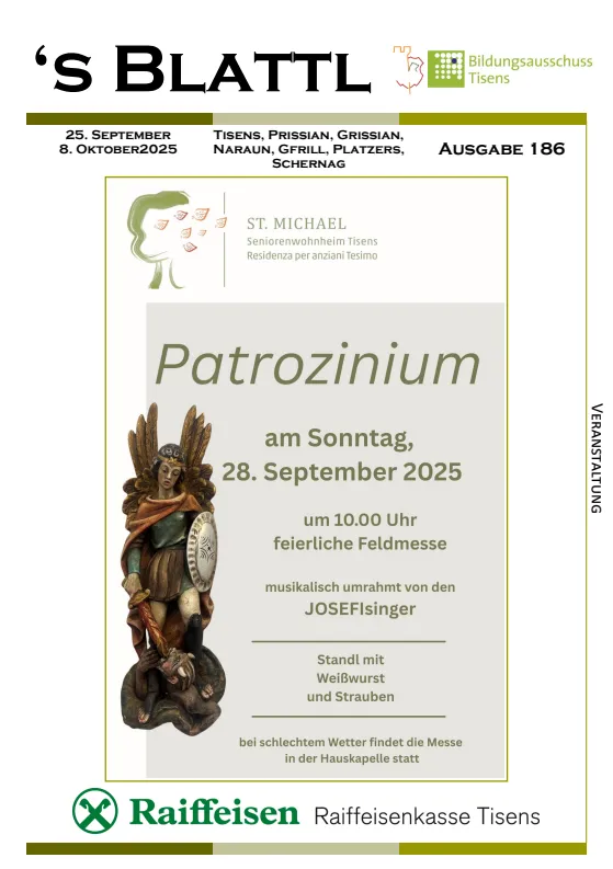 's Blattl 25.09. - 08.10.2025